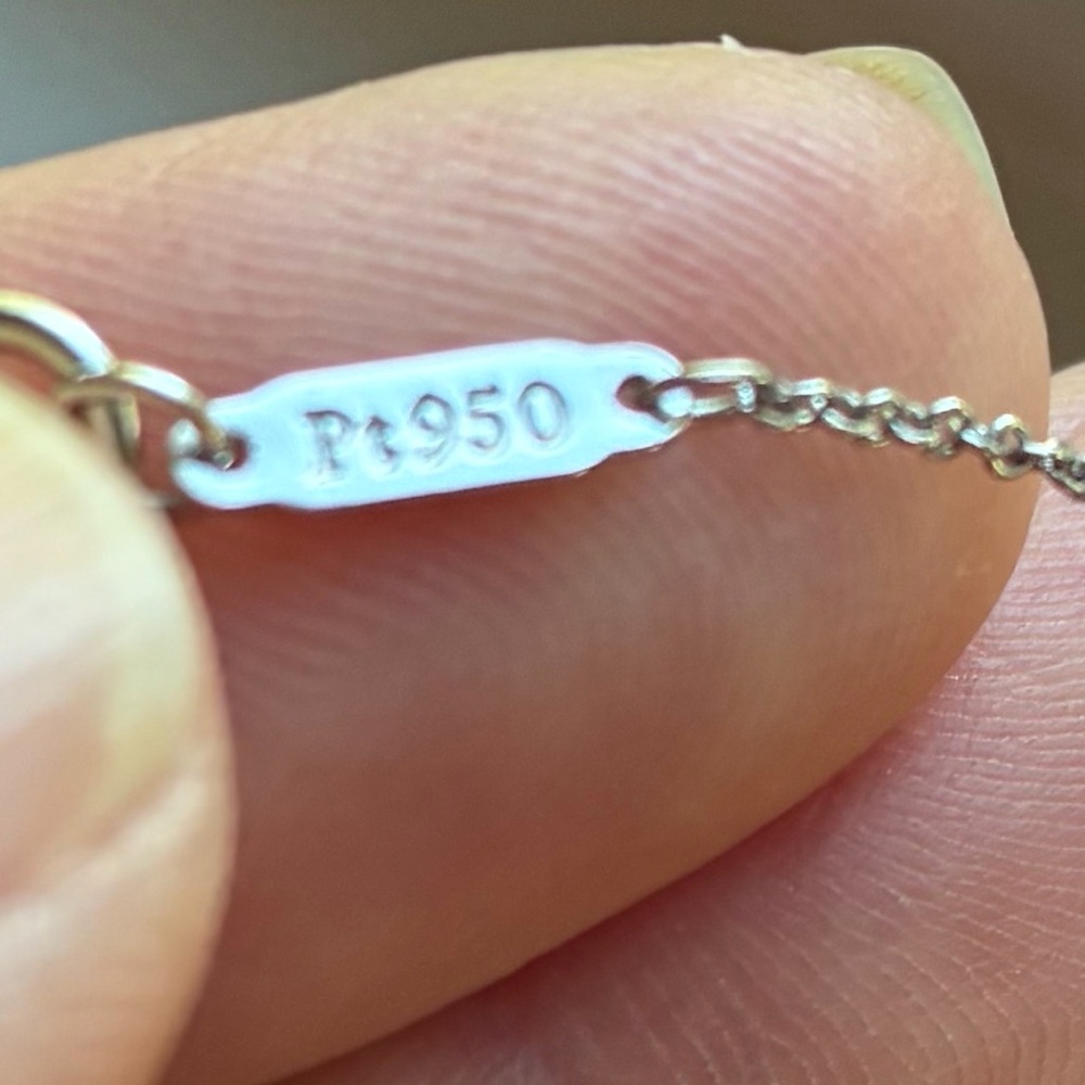 Authentic Tiffany & Co. Open Circle Diamond Platinum Pendant - Picture 7 of 16